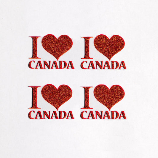 I Love Canada Body Stickers