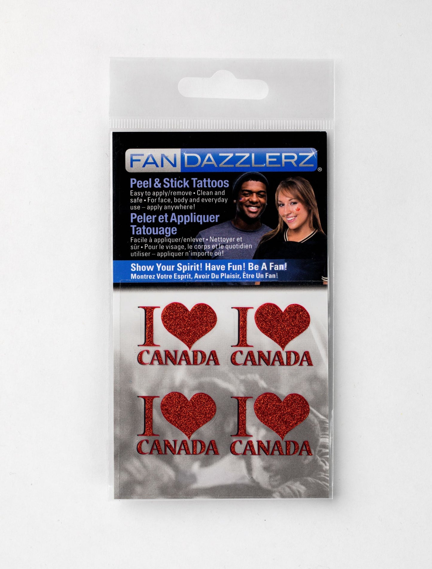 I Love Canada Body Stickers
